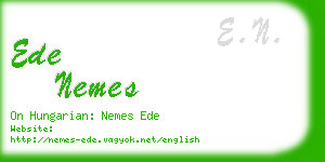 ede nemes business card